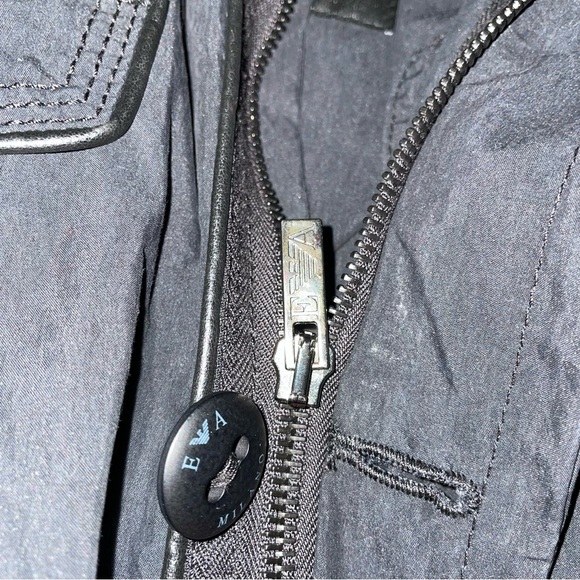 Emporio Armani “Josh Line” MEDIUM black utility jacket trench coat Hooded - Picture 10 of 13